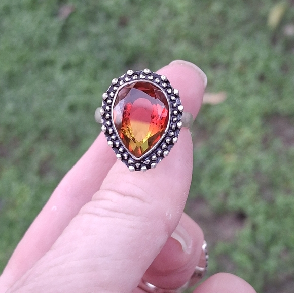 **** Sale **** New Bi-Color Tourmaline 925 Silver Ring.  - Picture 6 of 12